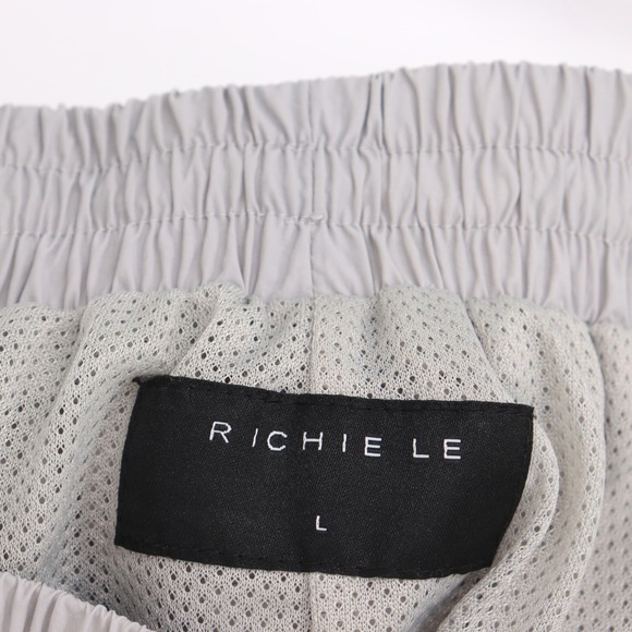 Richie Le Mens Shorts Size L Light Steel Athleisure Casual Athletic Drawstring - Picture 2 of 5